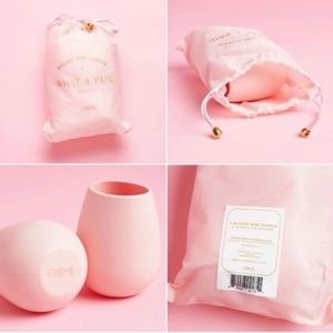 Odeme Silicone Pink Wine Glasses